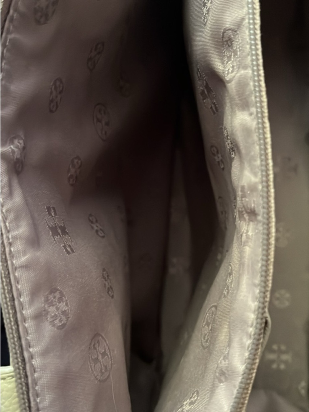 Tory Burch Canvas and Brown Leather Tote Bag - Picture 4 of 5